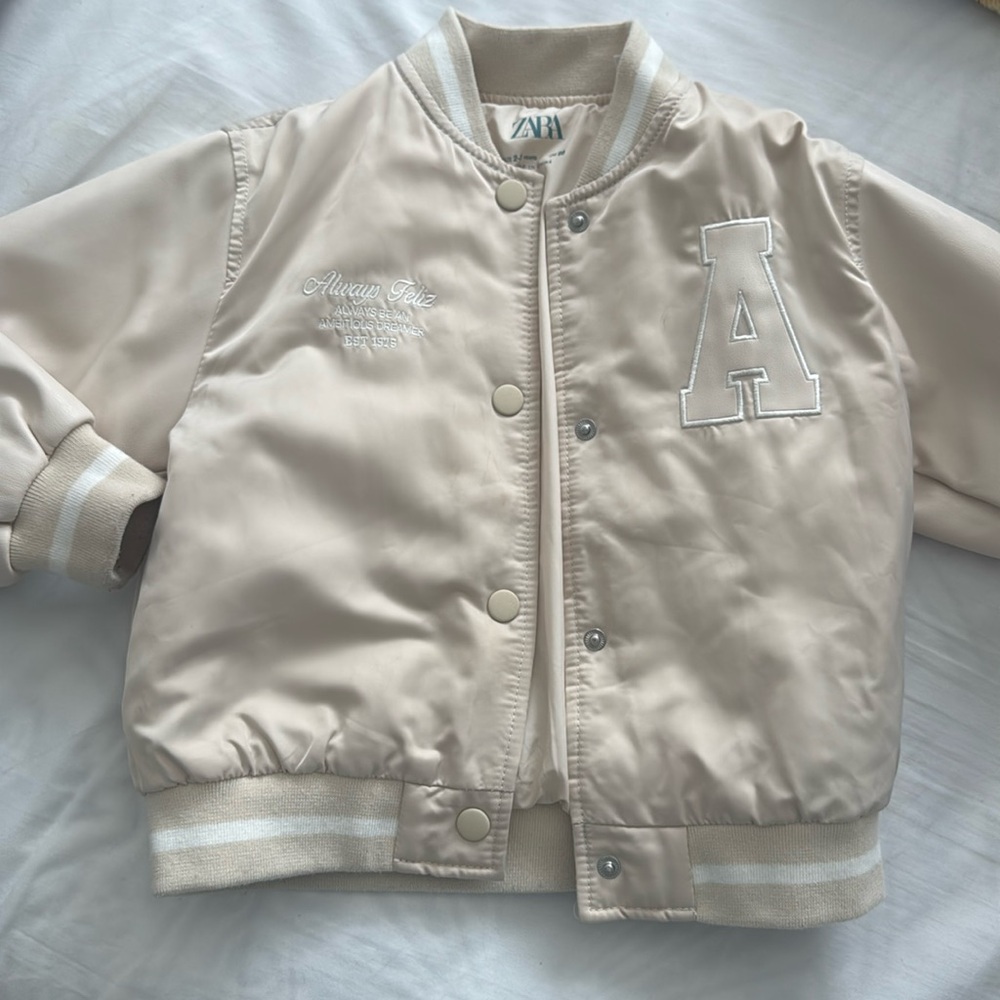 Zara toddler girl varsity jacket